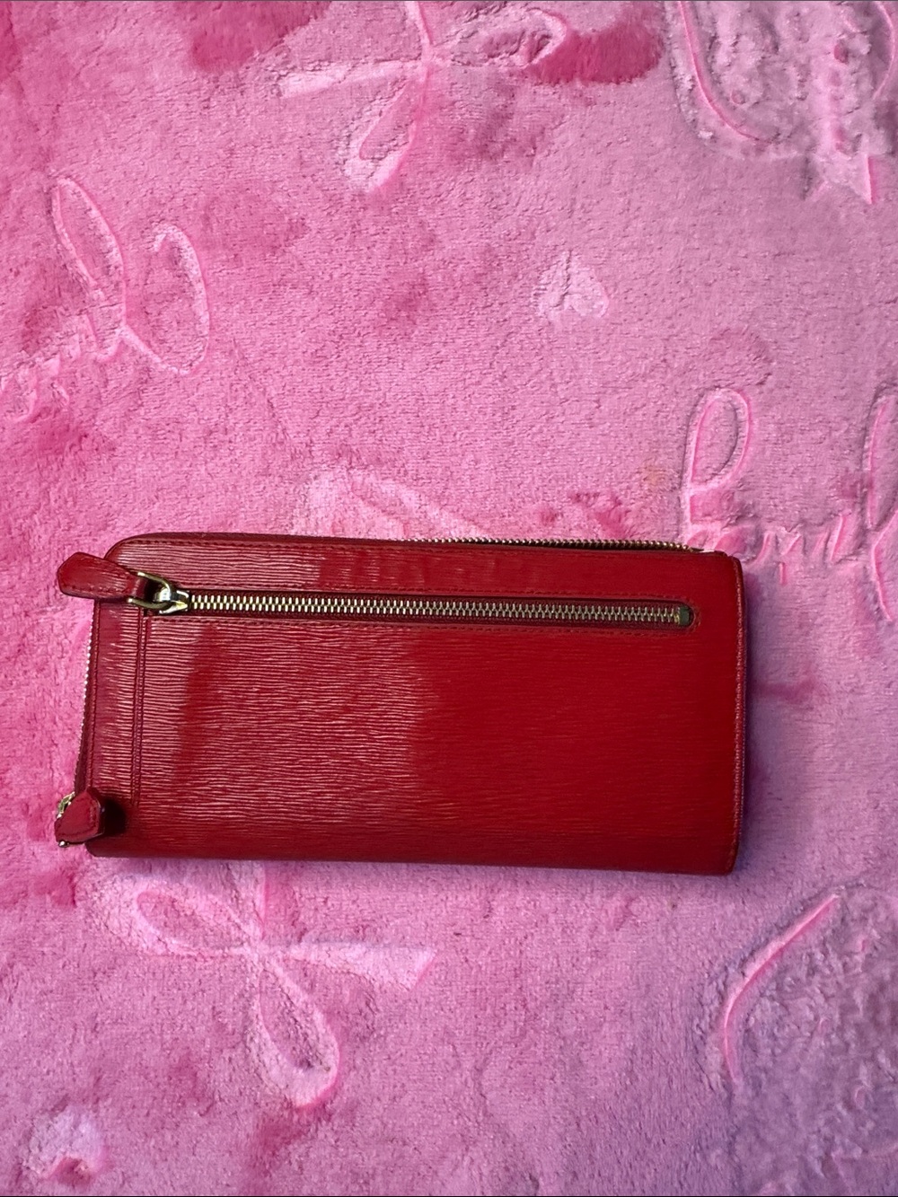 Prada Red Epi Leather Zip Continental Wallet Gold Hardware Box & COA - Picture 2 of 8